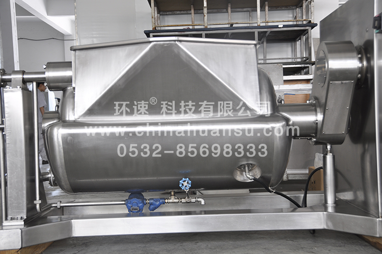 可傾斜式物料攪拌鍋，一鍵觸屏操作